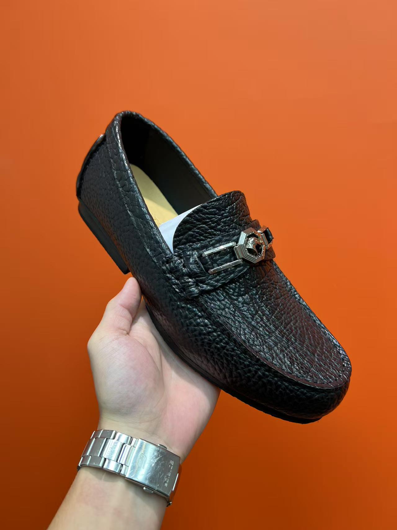 野牛鹰头豆豆鞋休闲男士商务