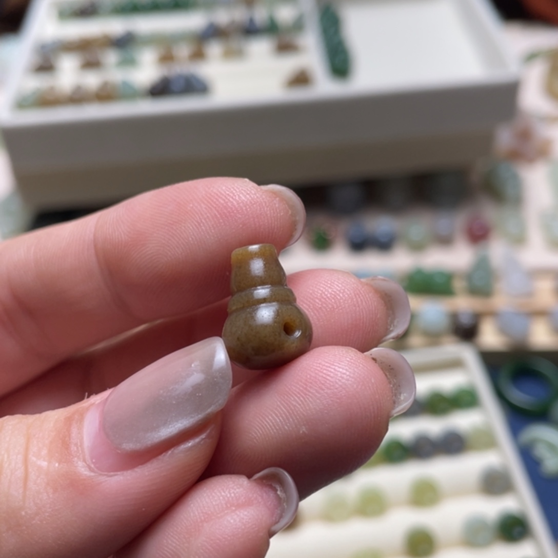 和田玉足银镶嵌吊坠(不含链)