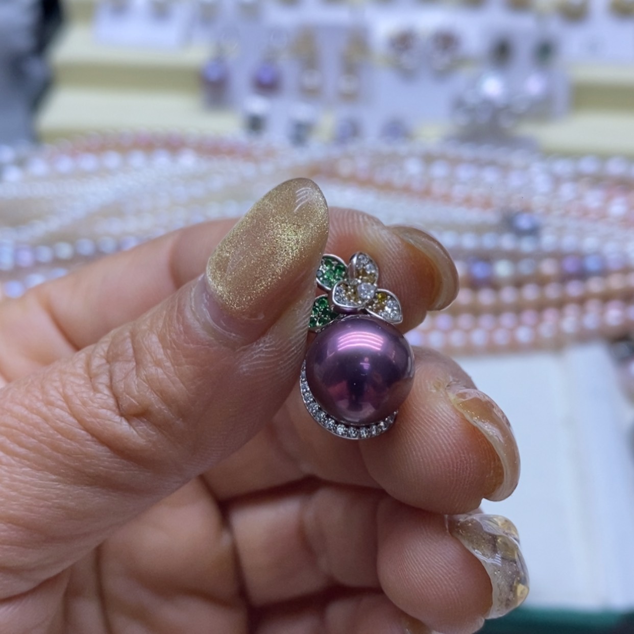 【闪购商品】淡水珍珠颈饰银S925镶嵌