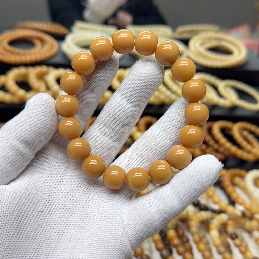 大***宝菩提根/象牙果手串卡13 珑珠 11年 鬼工