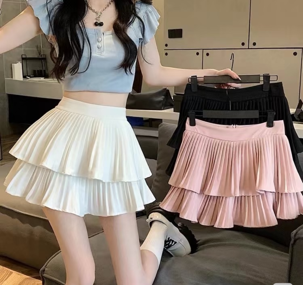 【801-850】新款秋冬精品呢子香风短裙（非主图款）