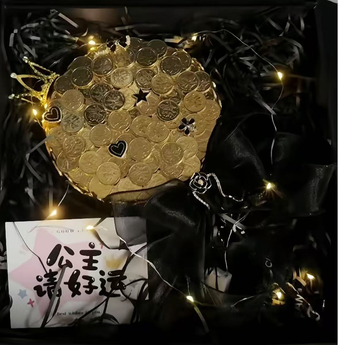 新款七夕硬币棒棒糖手工DIY材料包爱心立体金币棒棒糖摆件送女友