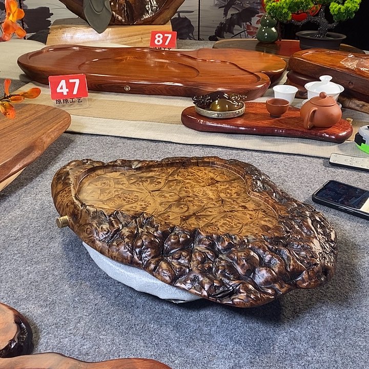 小***运黄金樟随行实木湿泡茶盘