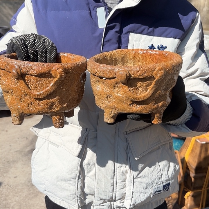 红陶手工有空两个15*14