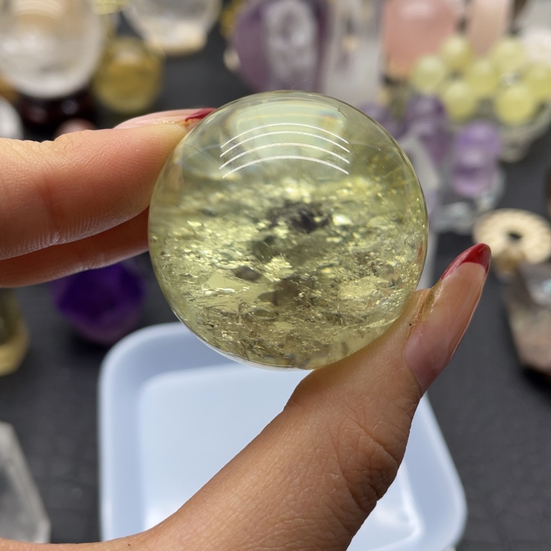 水晶37未镶嵌用****1黄水晶球