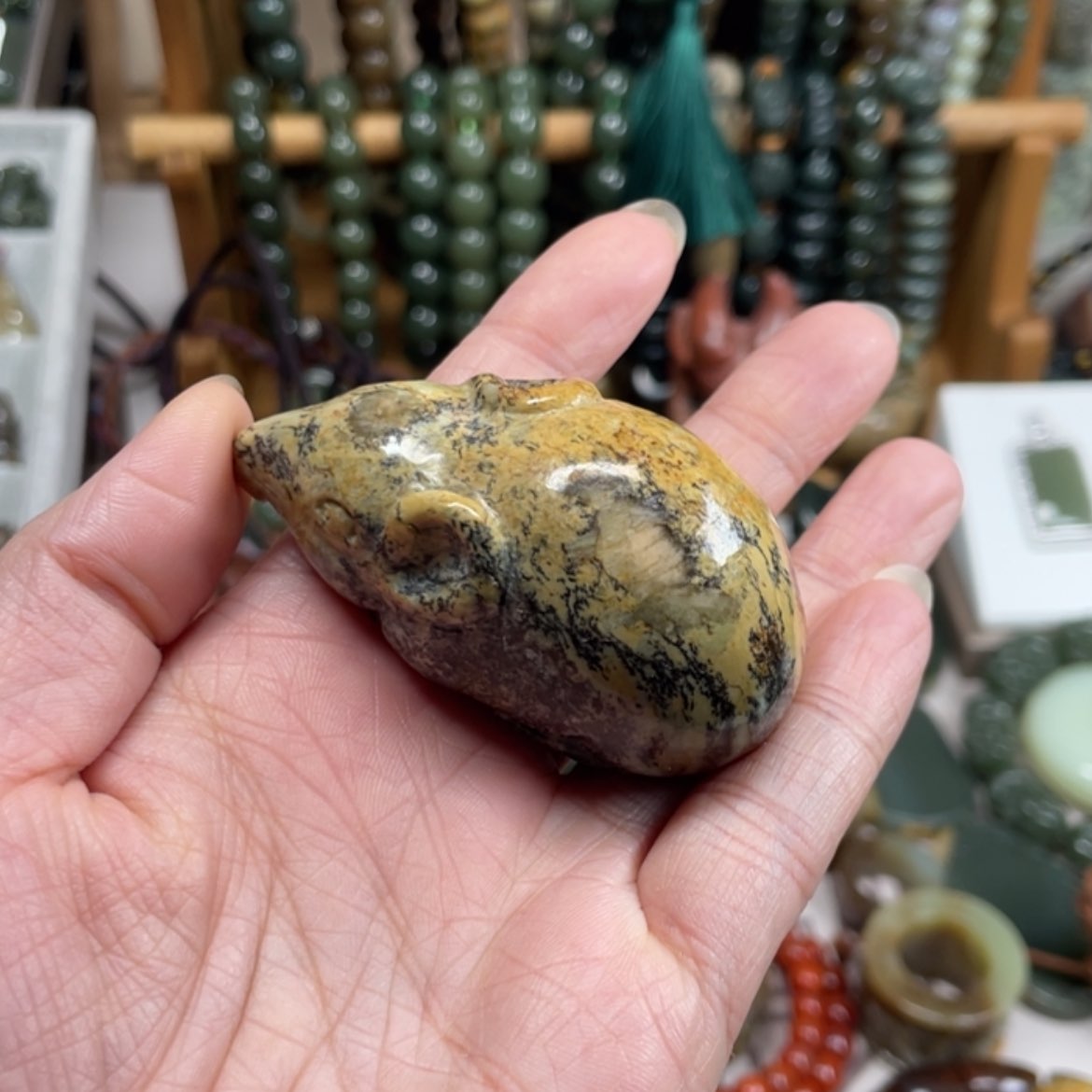 【闪购商品】岫岩河磨玉（透闪石质玉）手把件未镶嵌