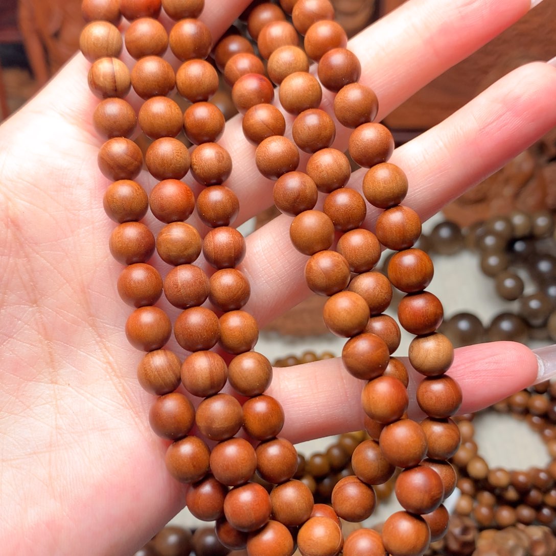 檀香木手串/手链老山檀香0.8奶香微瑕