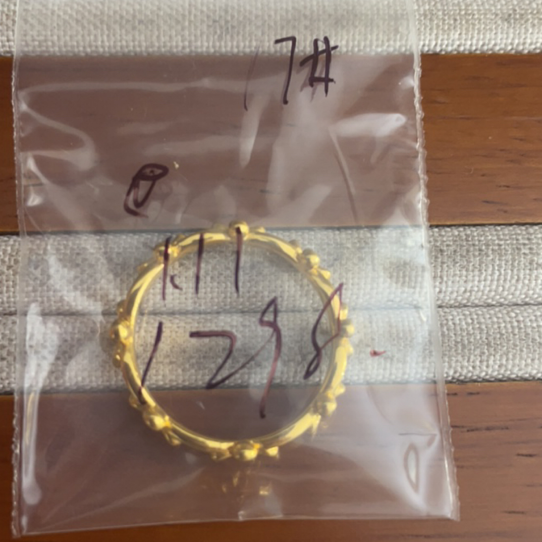 克重1.11 17号 金桂戒指 足金999