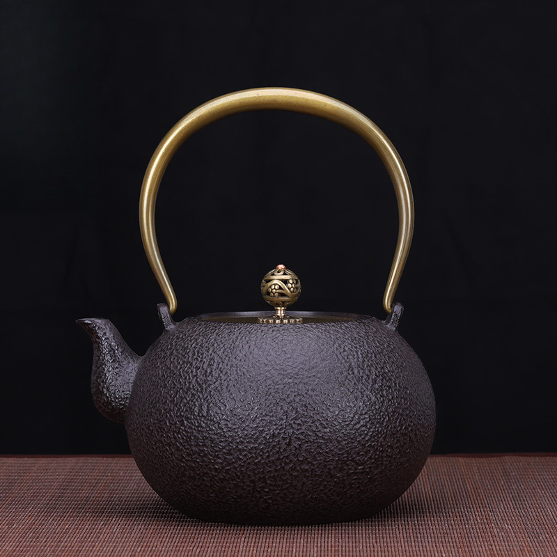 铁壶铸铁圆素壶无涂层生铁壶烧水壶电陶炉煮茶器泡茶