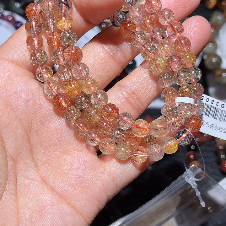 水晶未镶嵌手链彩发多圈