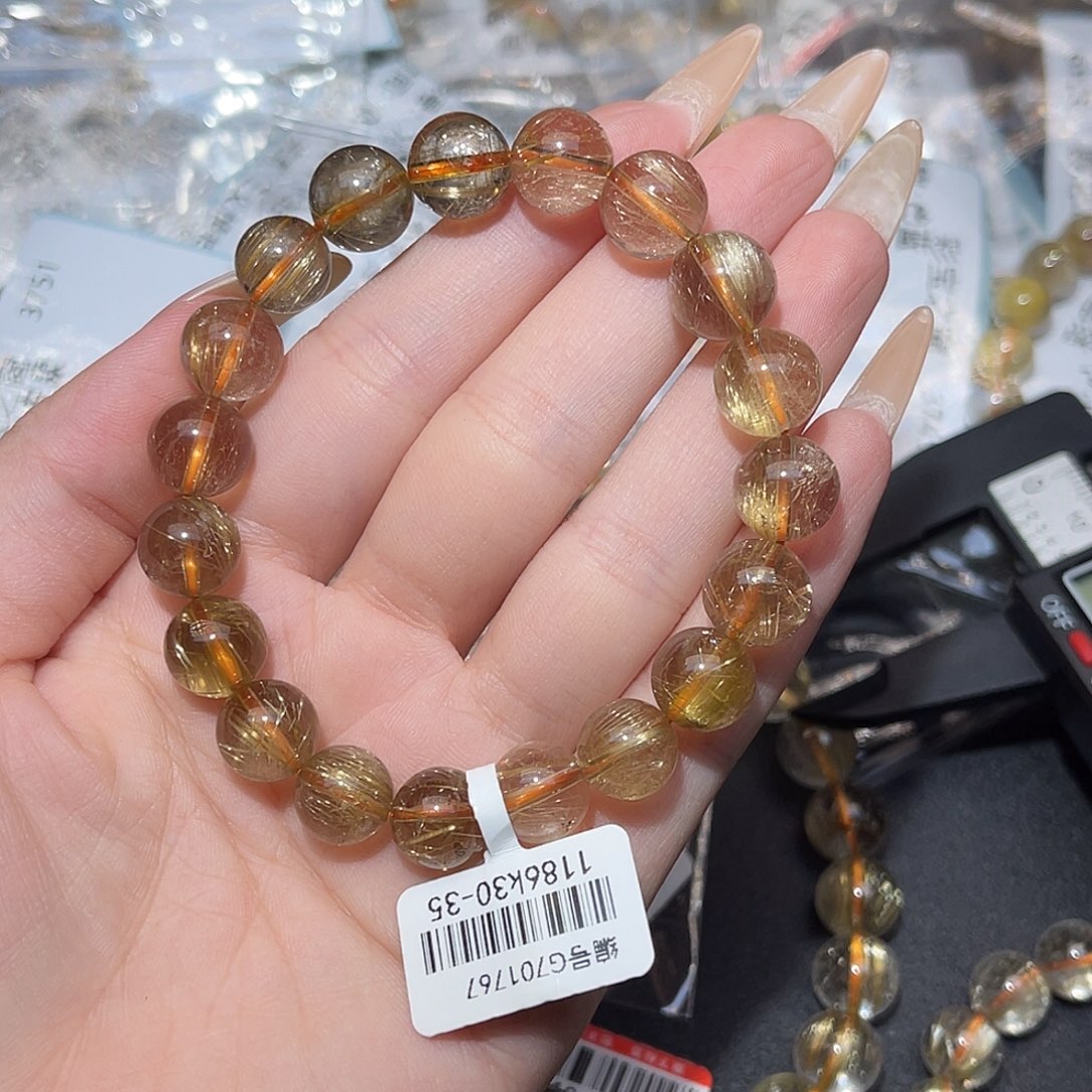 未镶嵌手串发晶人*众卡10➕金发晶