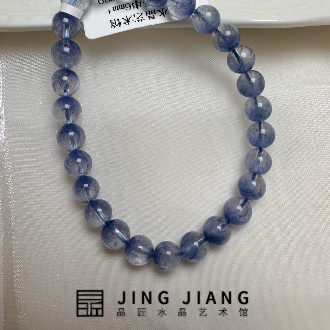 晶匠蓝线石手串6mm+ 编号H-JP55785  多样性发一
