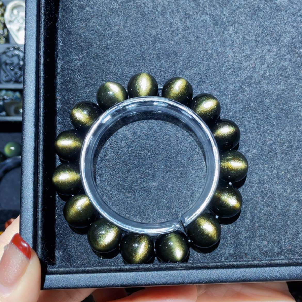 【闪购商品】黑曜岩手链未镶嵌?*