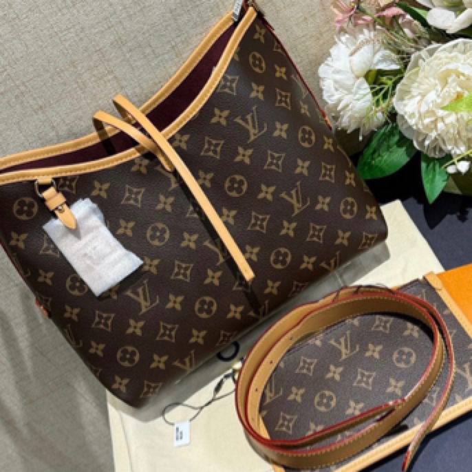 全新未使用 LouisVuitton/路易威登 老花carryall小号单肩包 芯