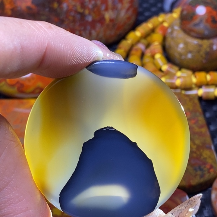 玛瑙/玉髓颈饰足银镀金镶嵌