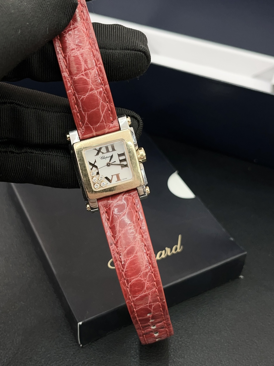 90新 Chopard/萧邦 HAPPY DIAMONDS系列 型号：278516-6001 