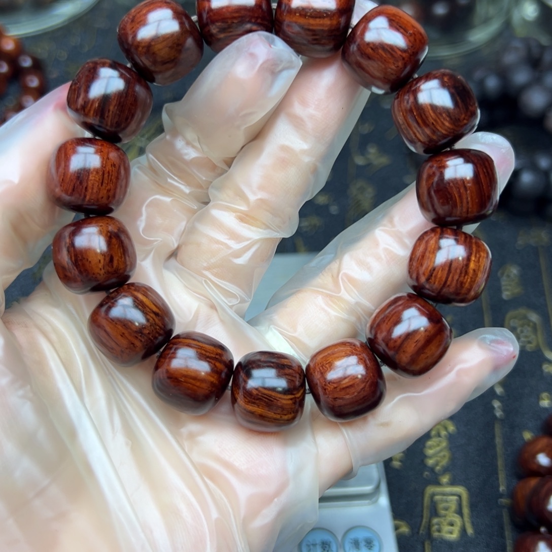 极***然手串/手链降真香海南红降1516满油顺纹单圈