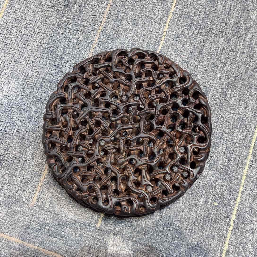 红酸枝木类端景台底座