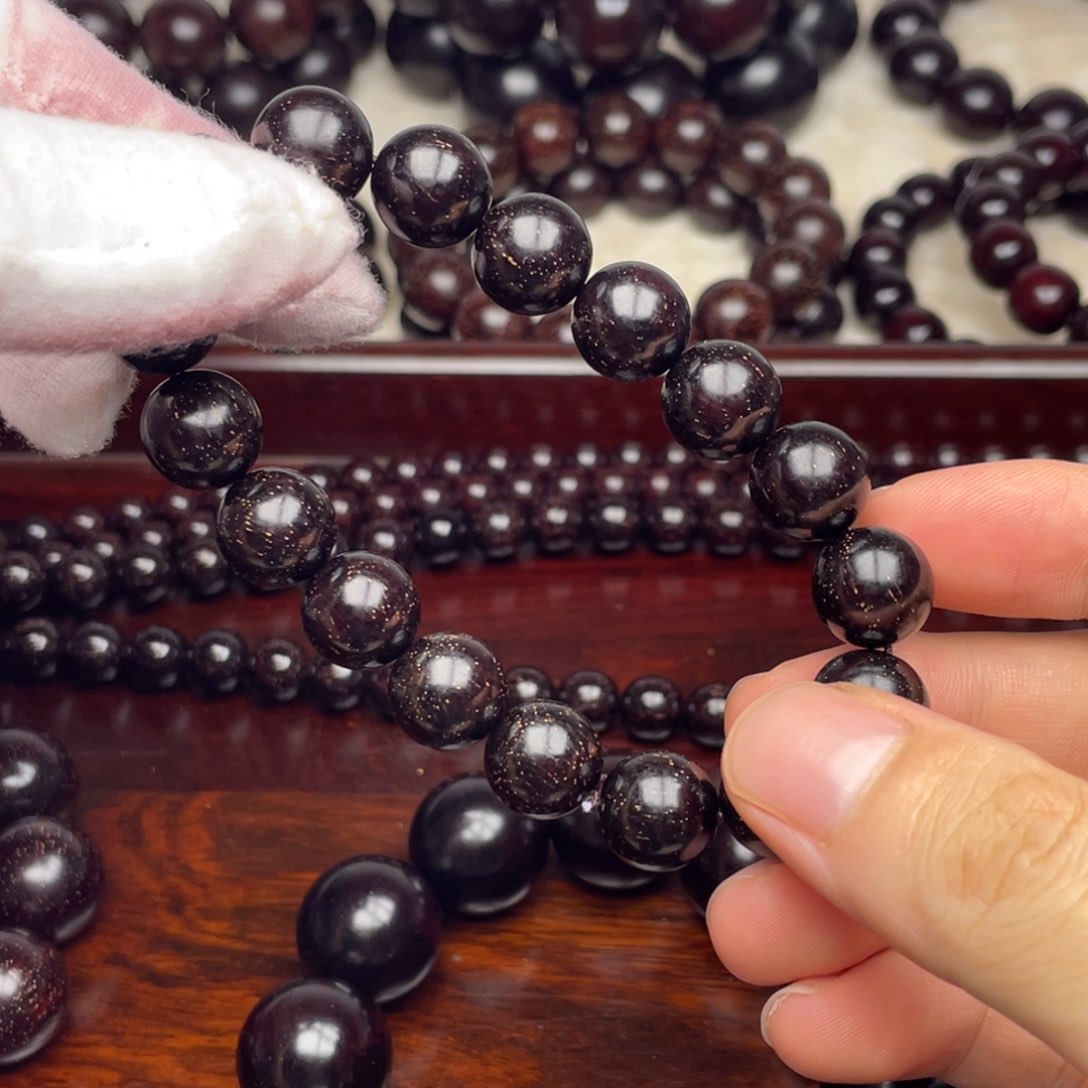 檀香紫檀（小叶紫檀）ॱ*1.2老料多星单圈