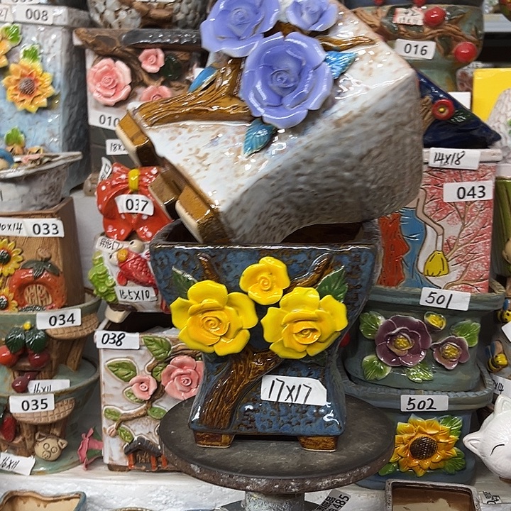 粗陶材质多肉花盆