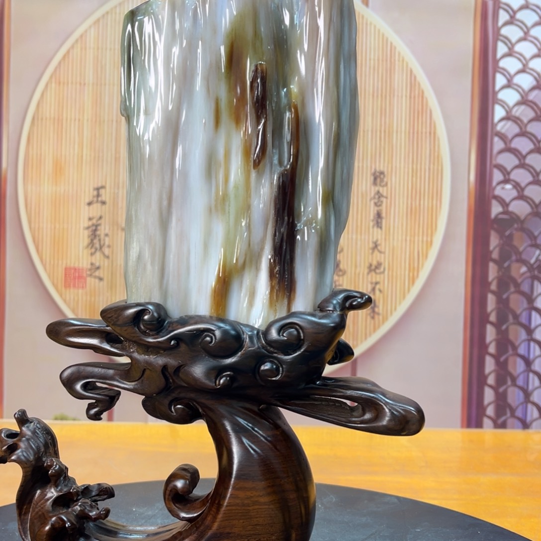 硅化玉（树化玉）未镶嵌摆件