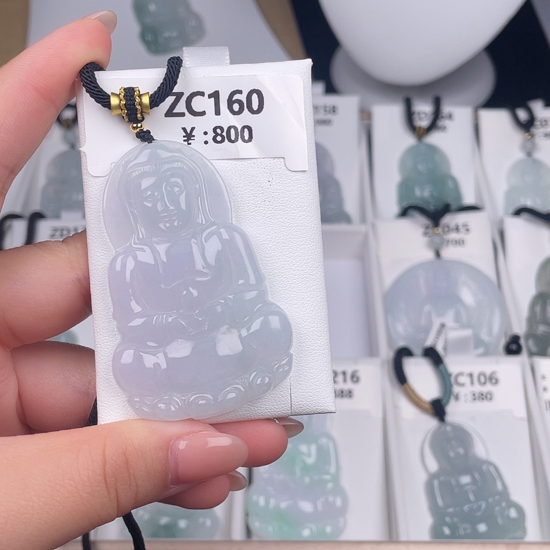 翡翠未镶嵌颈饰zc160