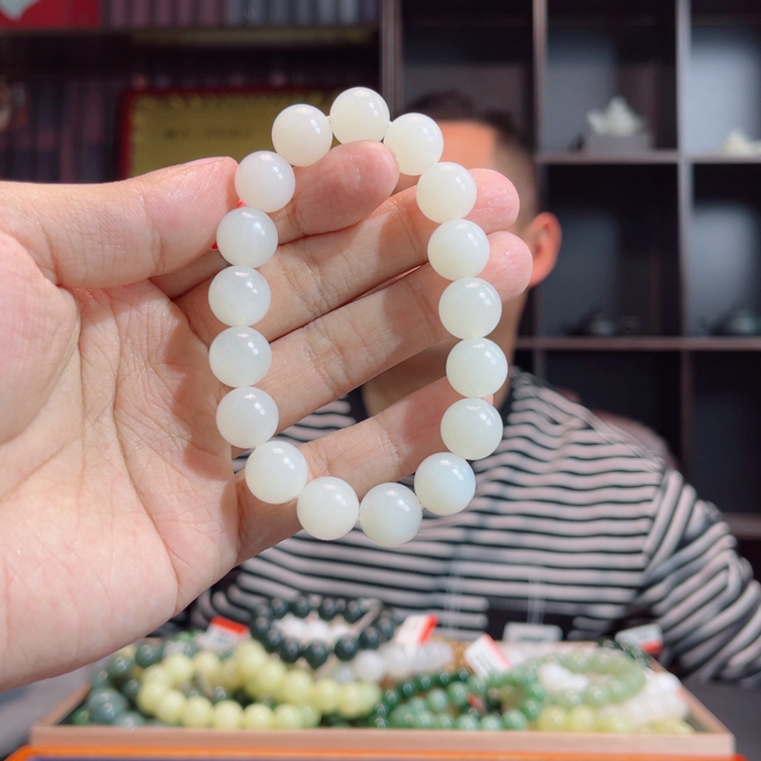 和田玉手链未镶嵌手串新疆05年于田多样性拍一发一12