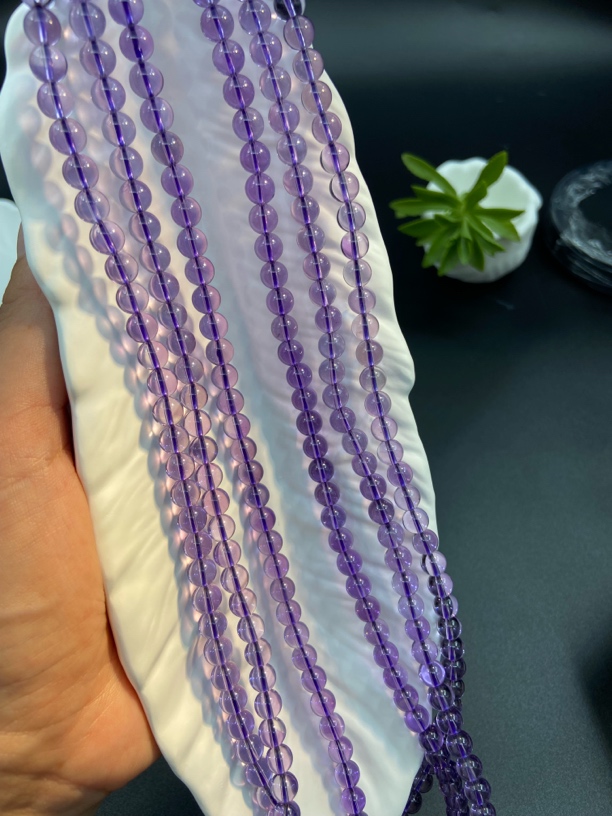 天然巴西全净体毕业级紫水晶多圈手链高贵大气时尚美观女生礼物