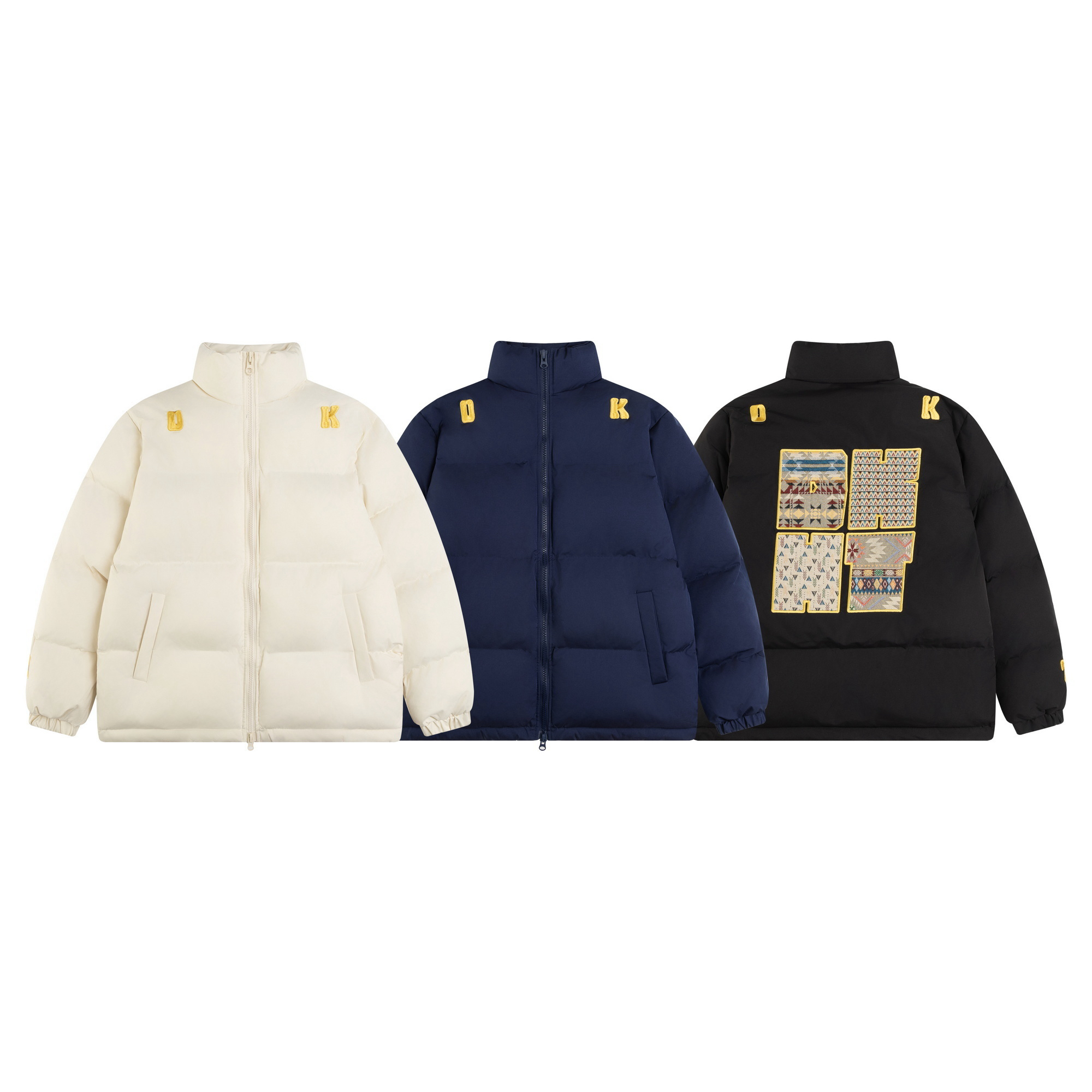 美式复古民族风刺绣棉服外套