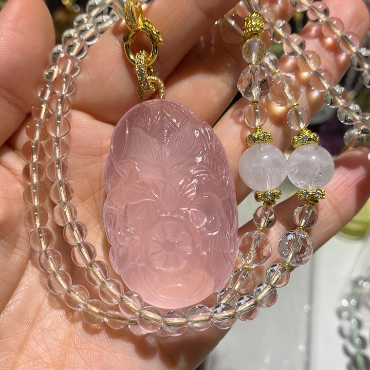 水晶颈饰未镶嵌天然