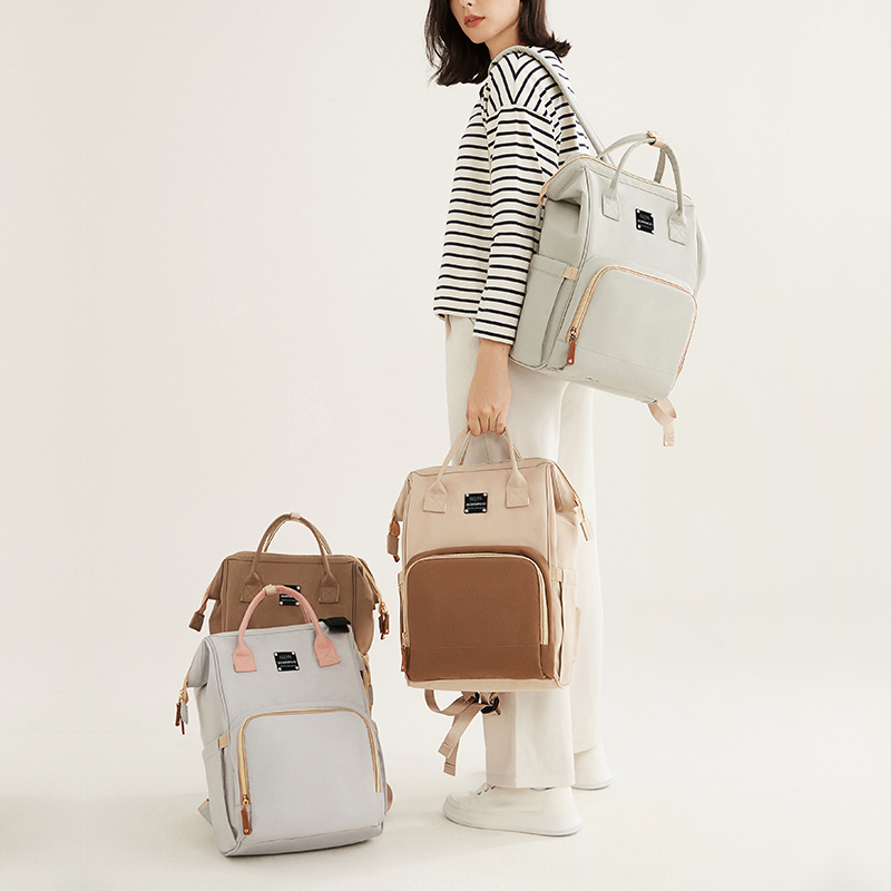 sohiwoo大容量妈咪包双肩母婴包轻便多功能妈妈包外出