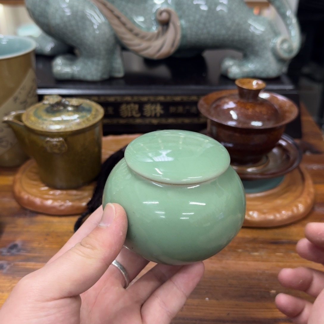 龙泉青瓷茶具微瑕9099