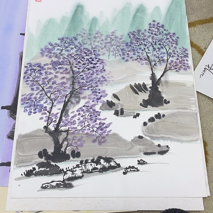 国画35-45卡纸作品艺