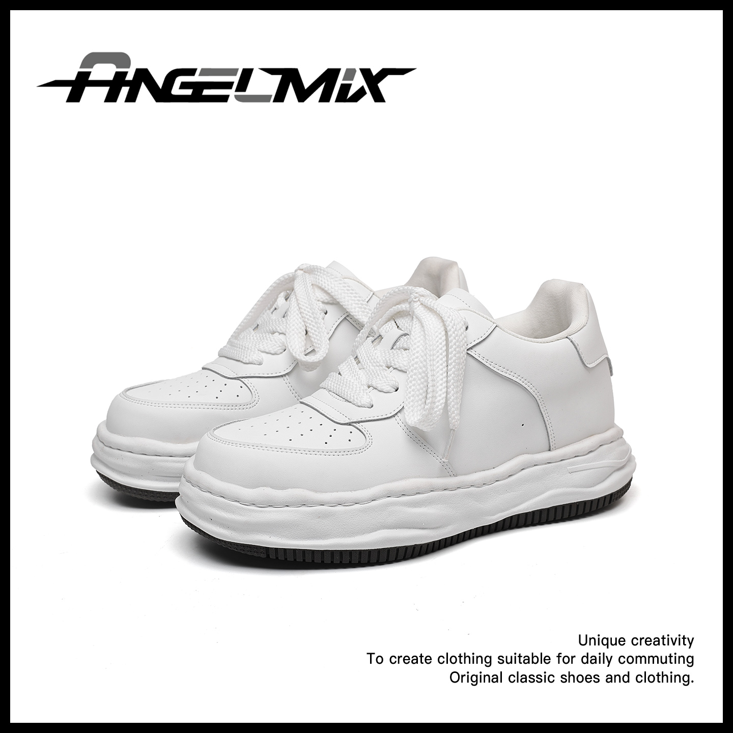 AMIX【陆军一号】7cm隐形增高板鞋低帮厚底时尚休闲鞋休闲小众夏季