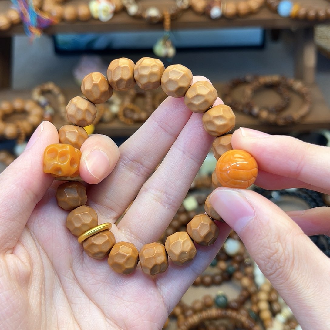 猴头核桃手串章*仙搭配奶酪和富甲 隔片保留