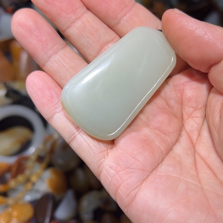 和田玉吊坠(不含链)未镶嵌老*