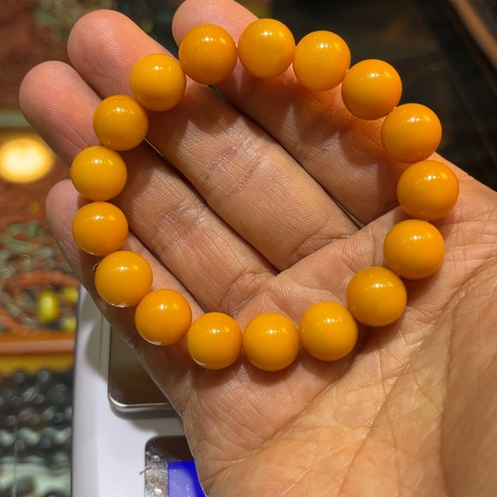 蜜蜡手链未镶嵌静*