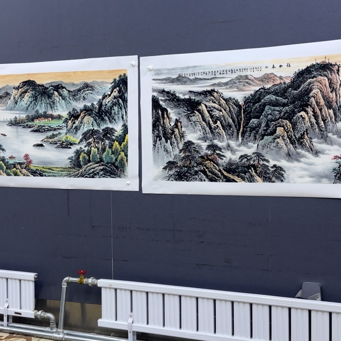 雨***汀国画郭鹏小六两张艺