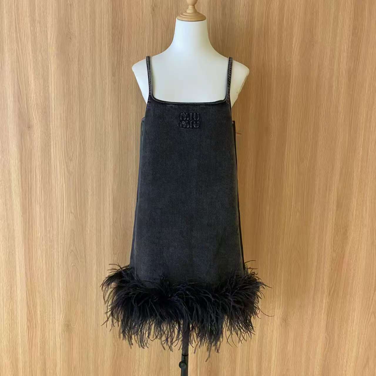 未使用 MIU MIU/缪缪 牛仔吊带裙/93086930/代卖服务/12期