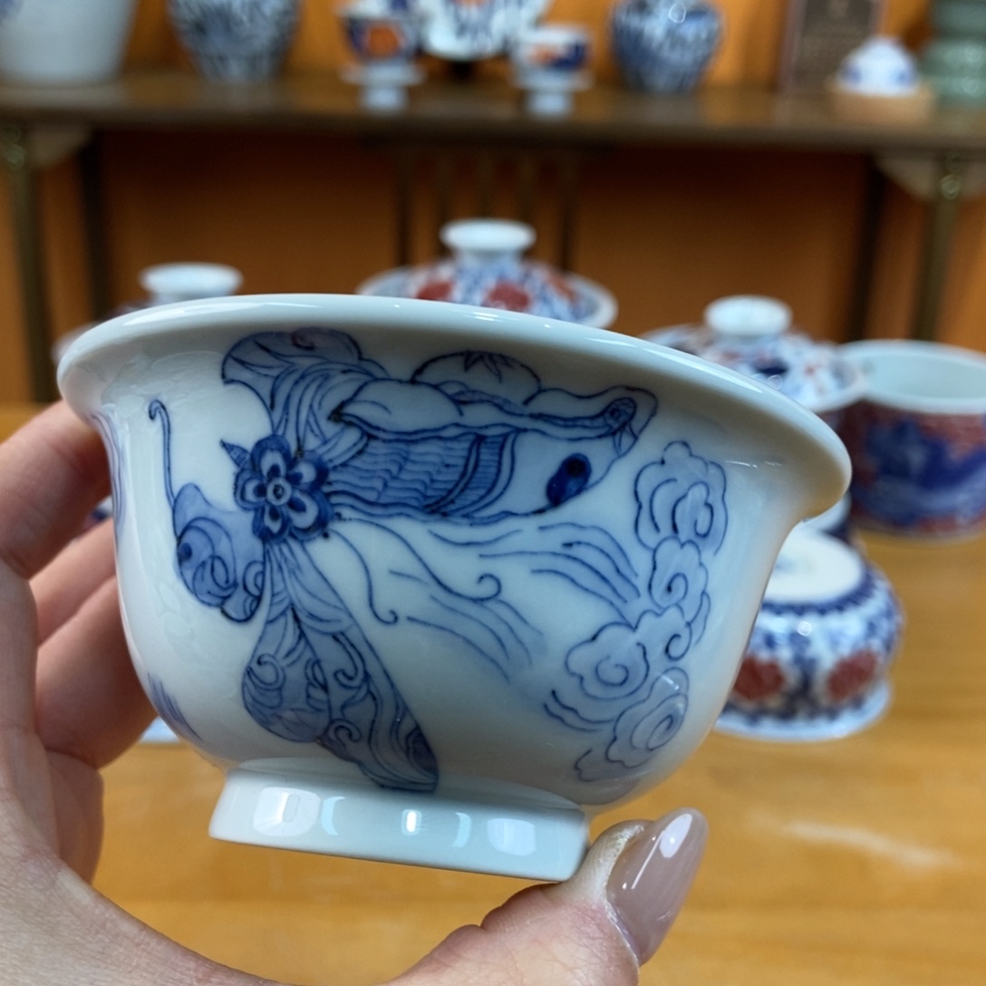 手绘现代茶具非古董