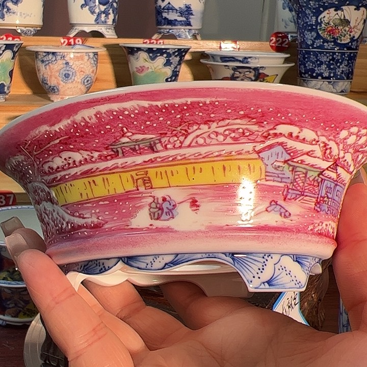 摆件y****n手工手绘陶瓷