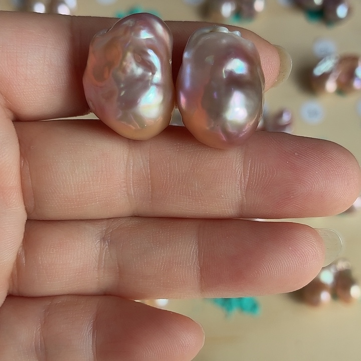 芭***.淡水珍珠耳饰银S925镶嵌