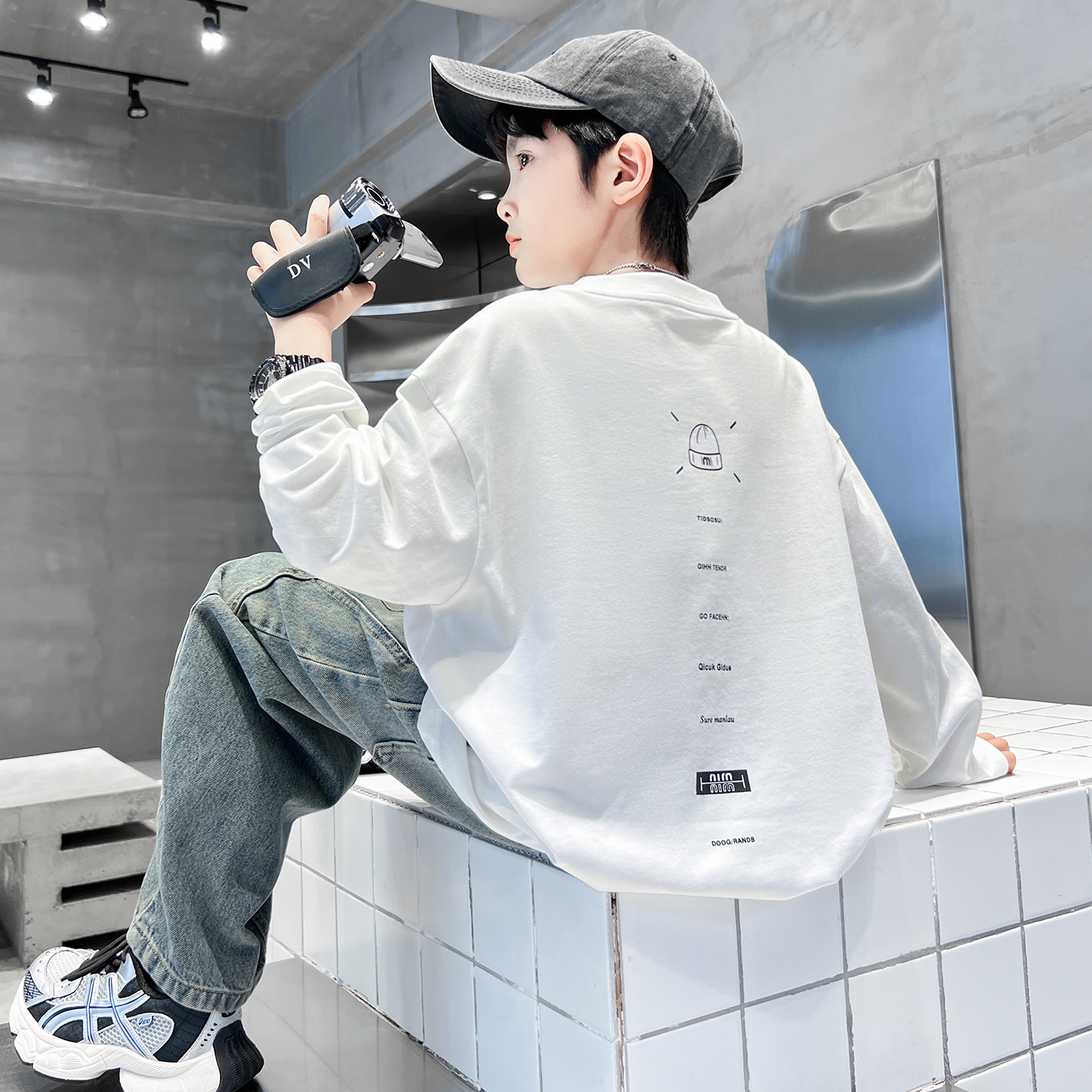 男童春秋款T恤衫2025新款秋季长袖衫中大儿童薄款潮【百纳】A5180