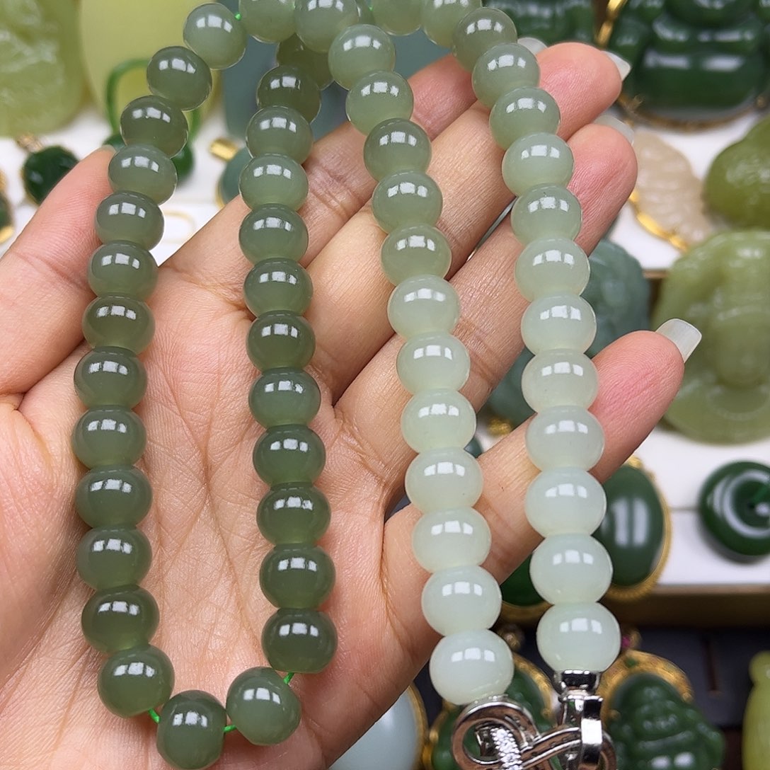 和田玉未镶嵌项链卡10