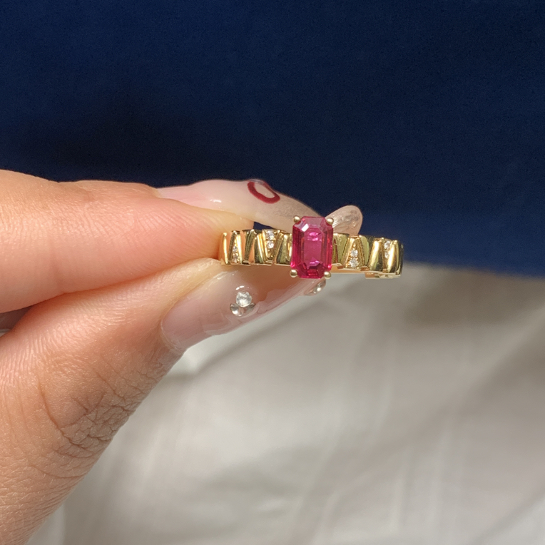 天然缅甸红宝石戒指0.54ct 不退换
