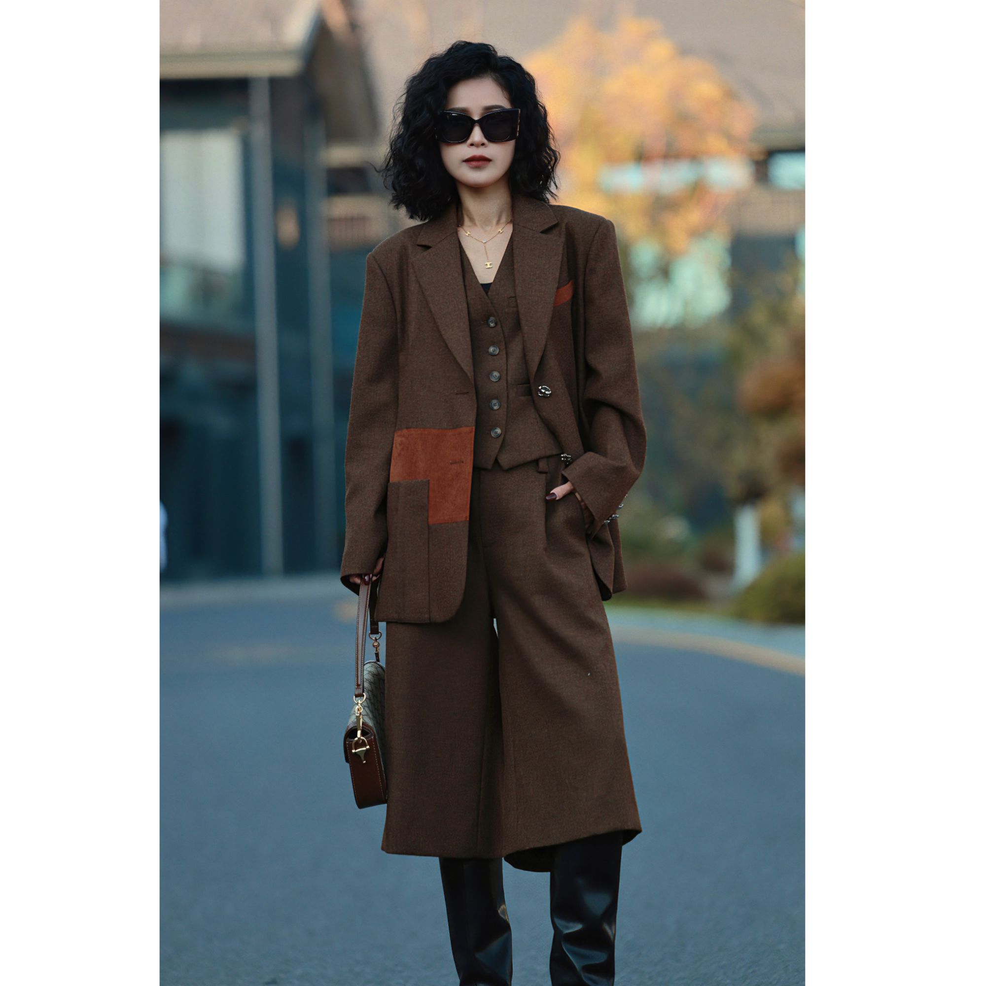 设计师女时尚潮流系列/马甲/中筒裤