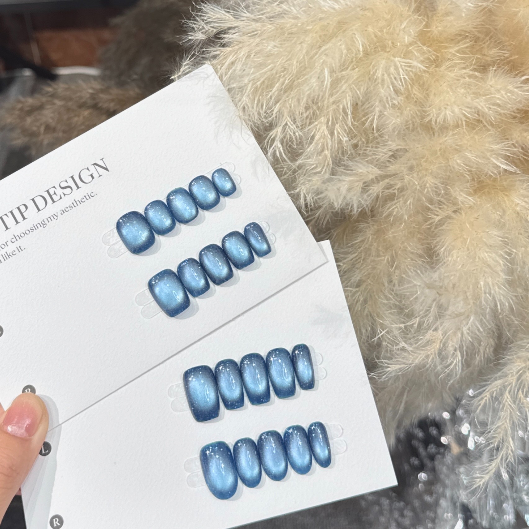 『地球』“送果冻胶，无胶水”纯手工穿戴甲猫眼纯欲美甲专用简约百搭