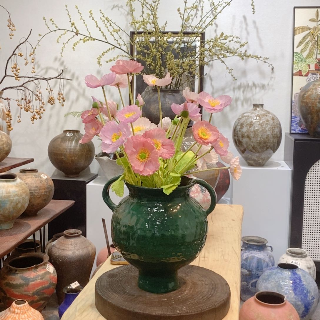 瓶景德镇手工盘泥条微瑕