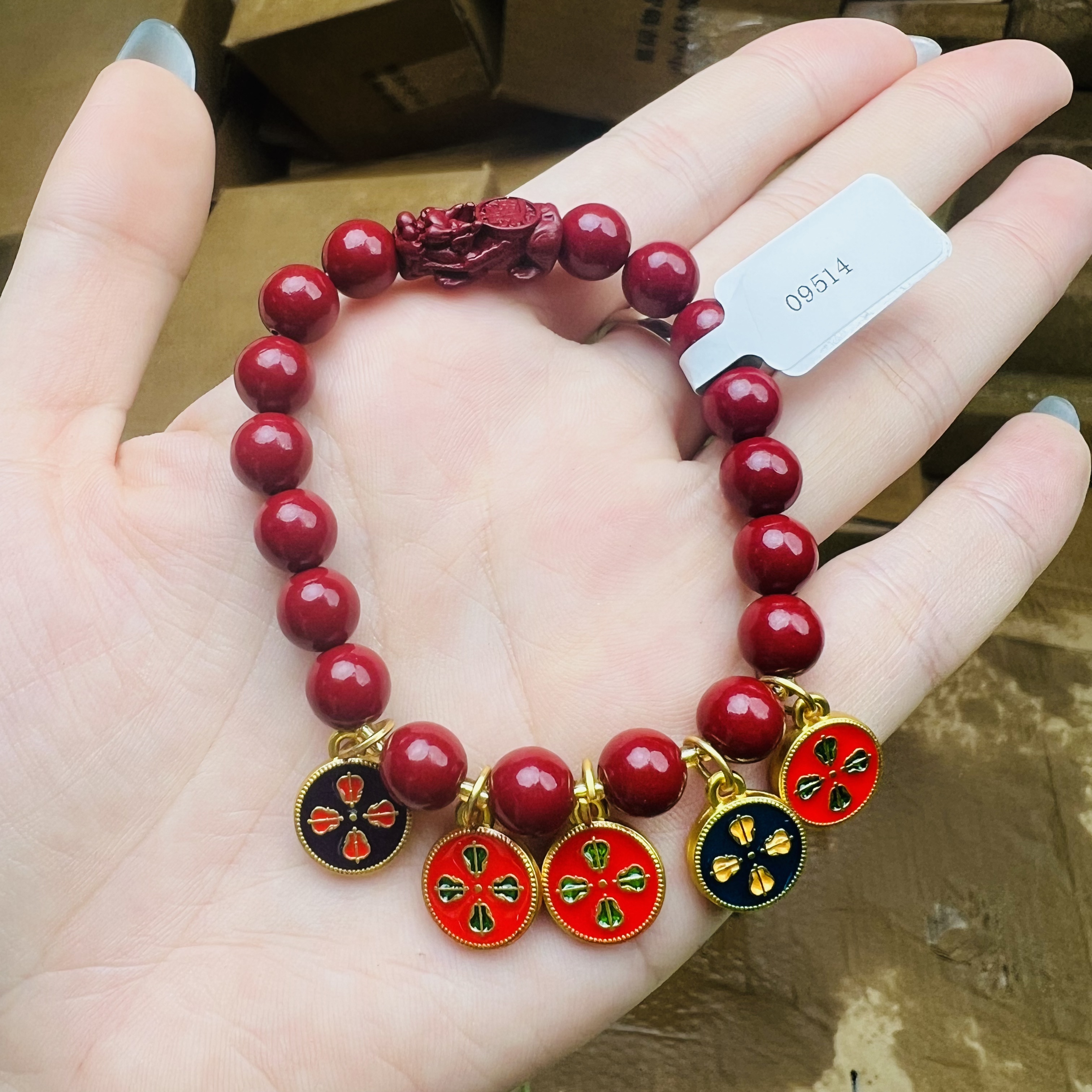 S0988 平安珠元宝多圈手串 无礼盒