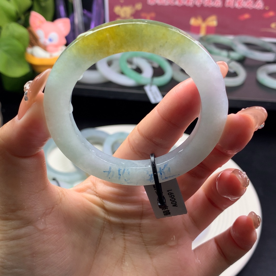 定制翡翠叮当镯未镶嵌50/57